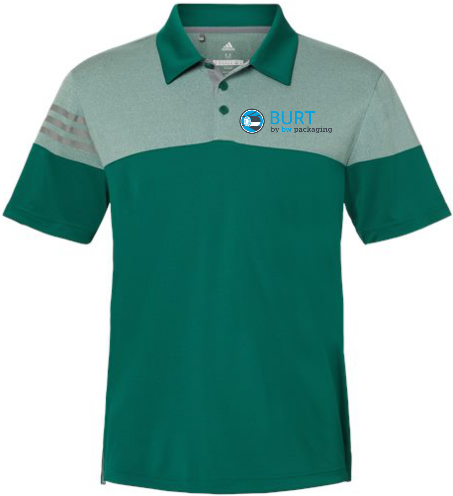 Adidas - Heathered 3-Stripes Colorblocked Polo - A213