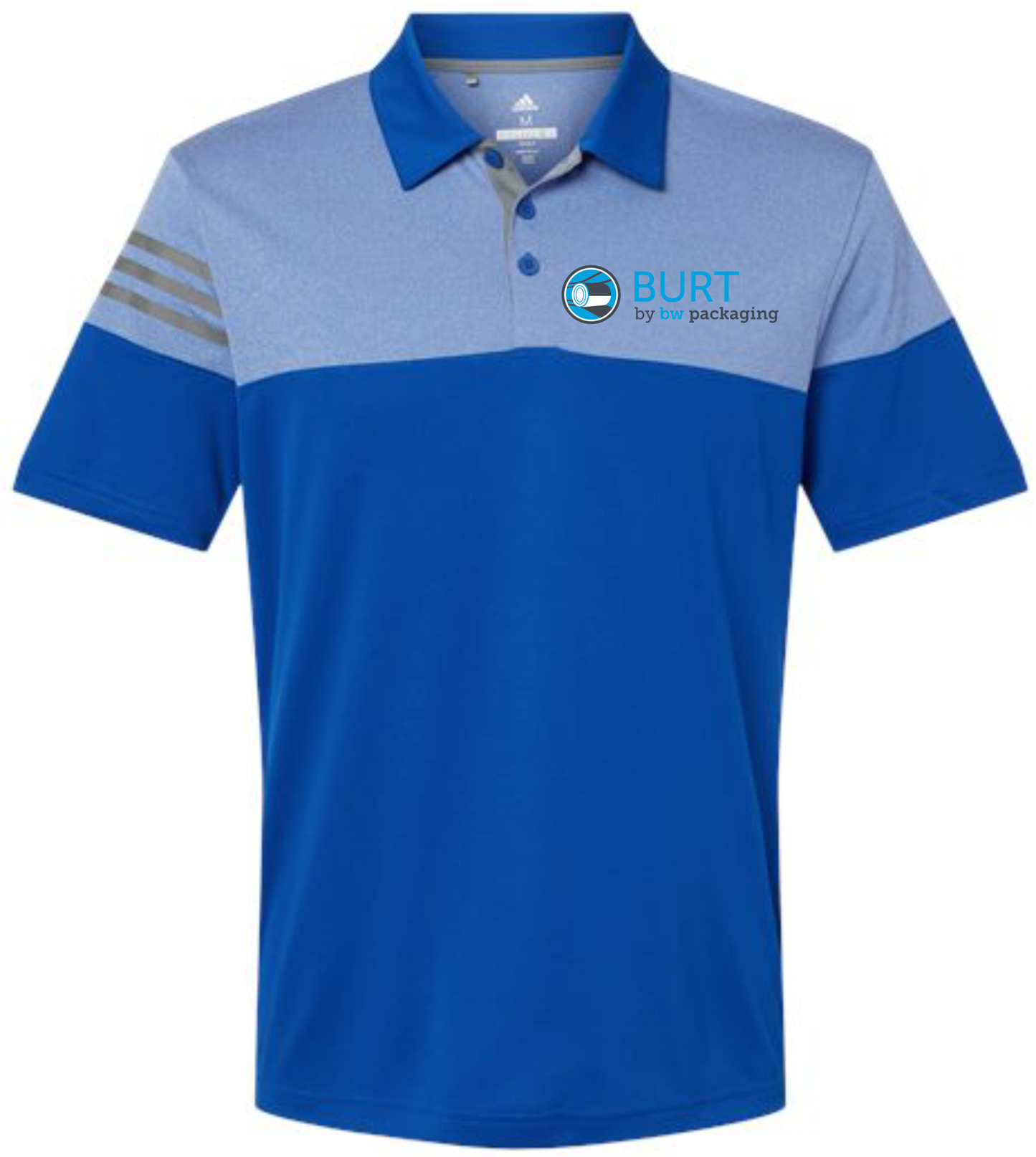 Adidas - Heathered 3-Stripes Colorblocked Polo - A213
