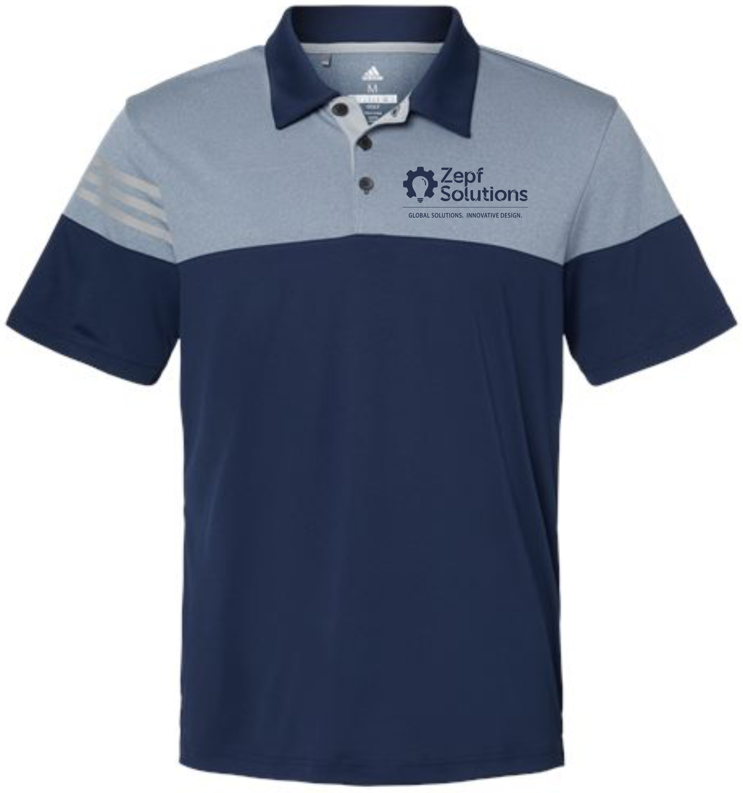 Adidas - Heathered 3-Stripes Colorblocked Polo - A213