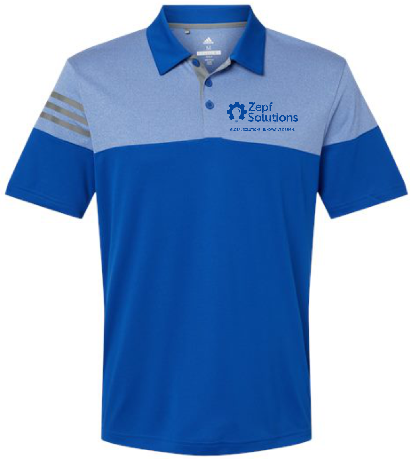 Adidas - Heathered 3-Stripes Colorblocked Polo - A213