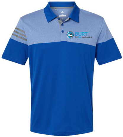 Adidas - Heathered 3-Stripes Colorblocked Polo - A213