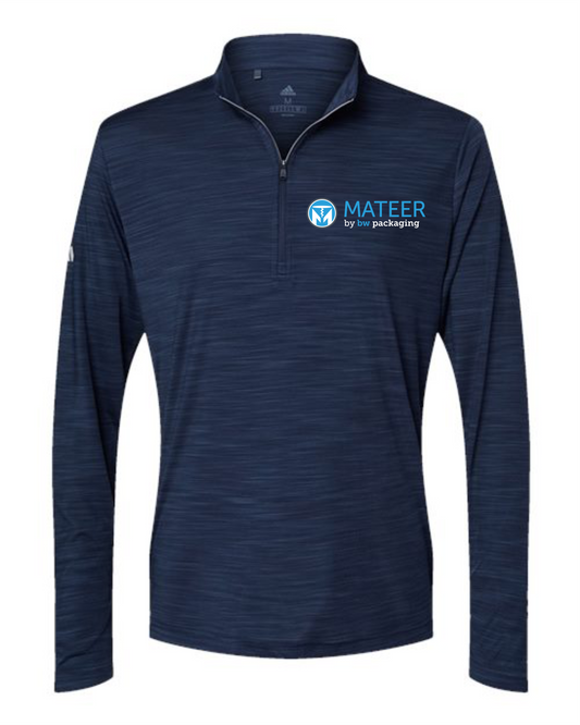 Lightweight Mélange Quarter-Zip Pullover - A475