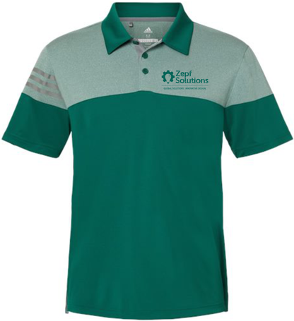 Adidas - Heathered 3-Stripes Colorblocked Polo - A213