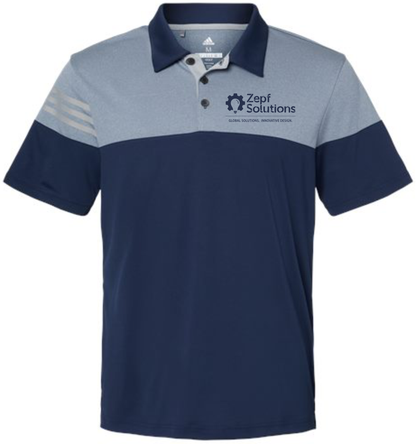 Adidas - Heathered 3-Stripes Colorblocked Polo - A213