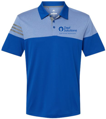 Adidas - Heathered 3-Stripes Colorblocked Polo - A213